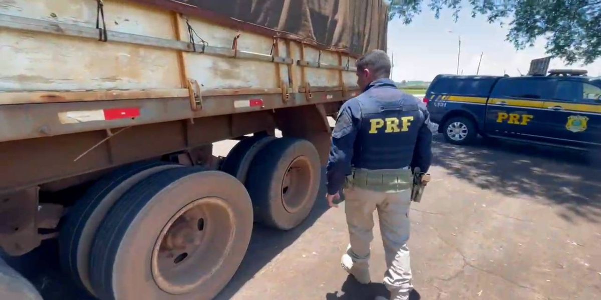 PRF flagra carreta sem freios e com pneus "no arame" em Santa Terezinha do Itaipu