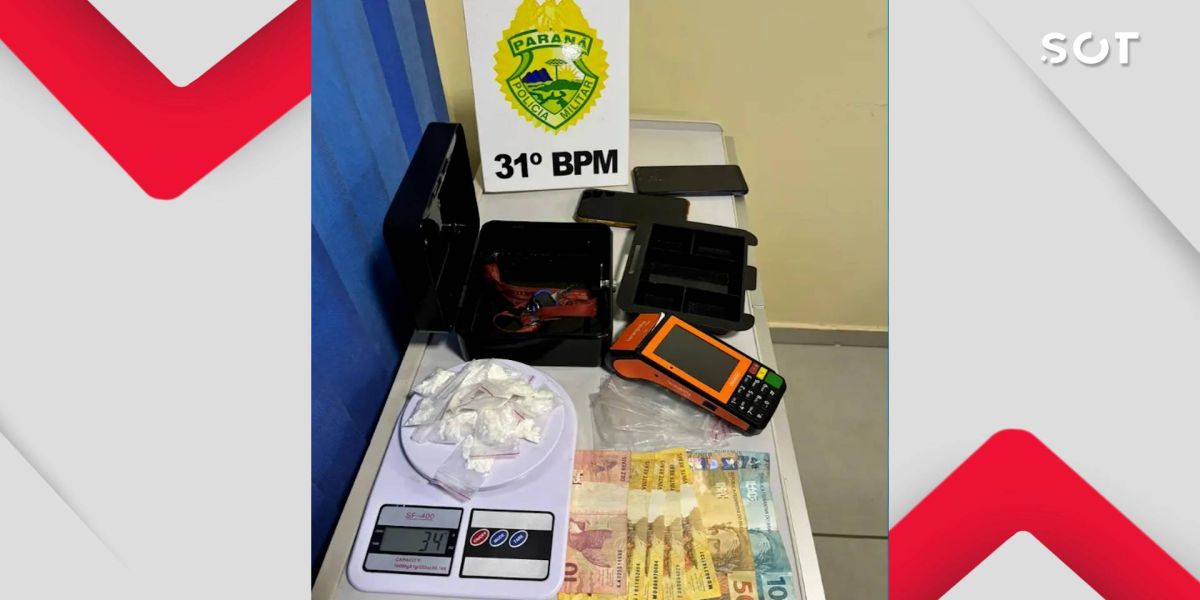 Polícia Militar fecha ponto de tráfico e apreende drogas no bairro Santa Catarina em Corbélia