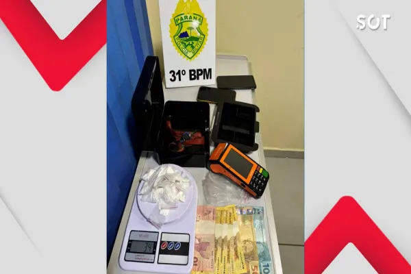 Foto relacionada a notícia: Polícia Militar fecha ponto de tráfico e apreende drogas no bairro Santa Catarina em Corbélia