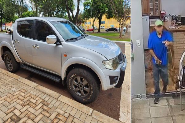 Imagem referente a notícia: Criminosos rendem morador e levam caminhonete Mitsubishi L200 em Cascavel