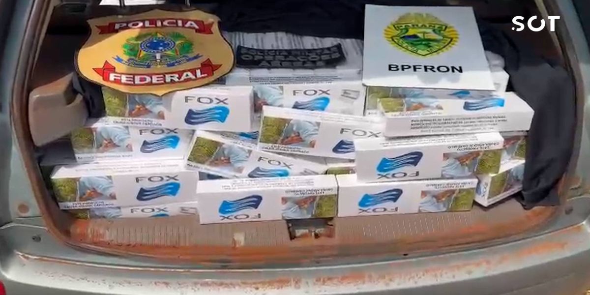 Operação conjunta apreende 15 caixas de cigarros contrabandeados em Toledo