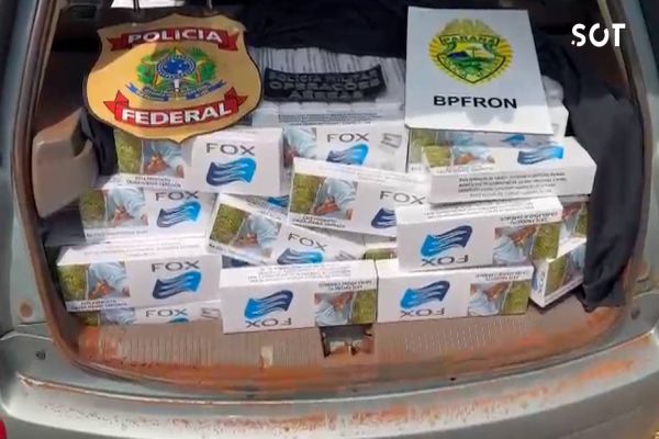 Operação conjunta apreende 15 caixas de cigarros contrabandeados em Toledo