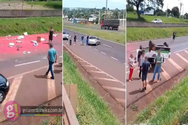 Veículo na contramão causa acidente na BR-277, em Medianeira