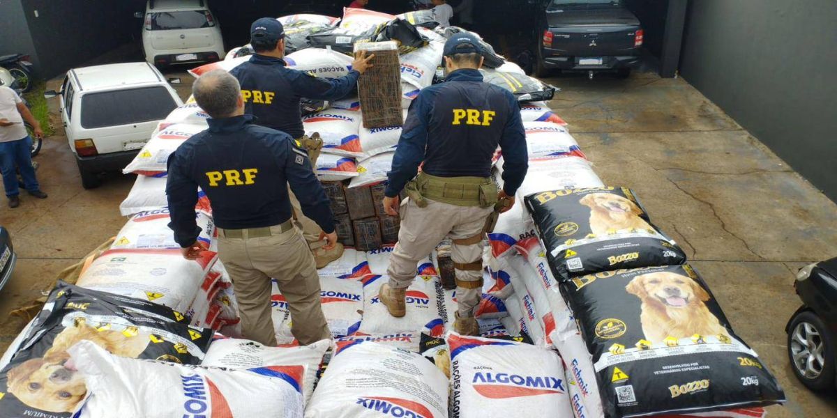 PRF apreende 3,6 toneladas de maconha em caminhão e prende motorista em Mandaguari