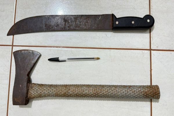 Homem é preso por porte ilegal de arma branca e ameaça em Cafelândia