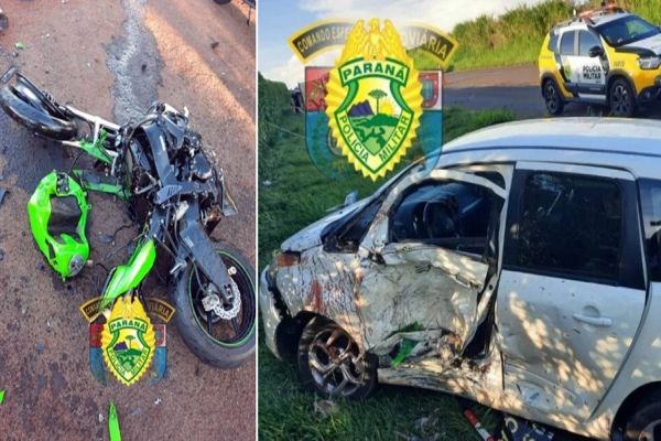 Vídeo mostra motociclista a 216 km/h momentos antes de fatal acidente no Paraná