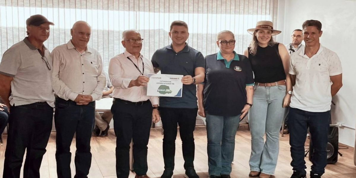 Catanduvas recebe certificado de adesão ao SUSAF no Show Rural 2025