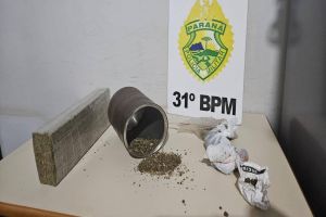 Imagem referente à notícia: ROTAM apreende quase 700 gramas de maconha em Jotaesse após denúncia