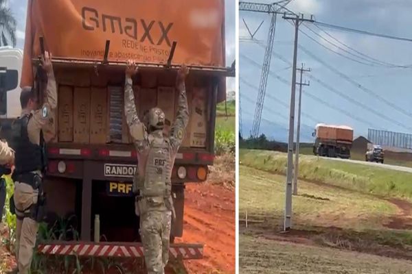 PRF e PM apreendem 450 mil maços de cigarros contrabandeados na BR-369, em Corbélia