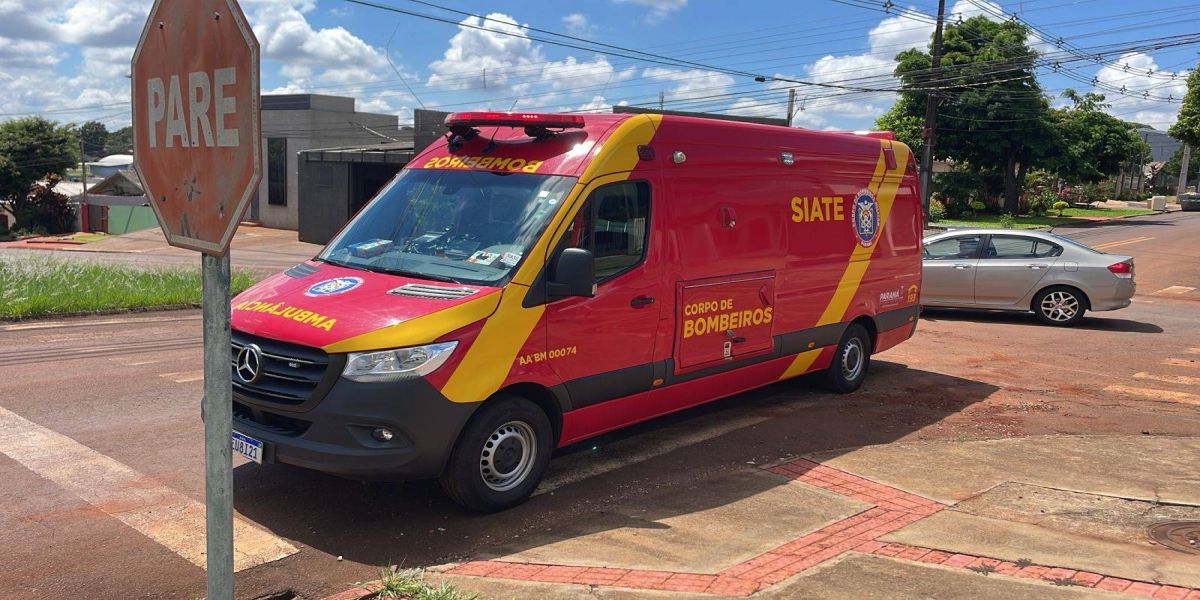 Homem fica ferido em colisão de trânsito no Bairro São Cristóvão em Cascavel