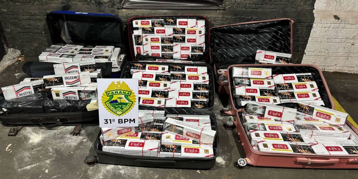 Operação Força Total: Seis malas com cigarros contrabandeados são apreendidas em Corbélia