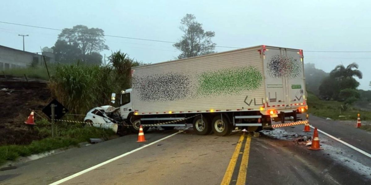 Colisão frontal na BR-476 deixa duas vítimas fatais na BR-476 em Contenda