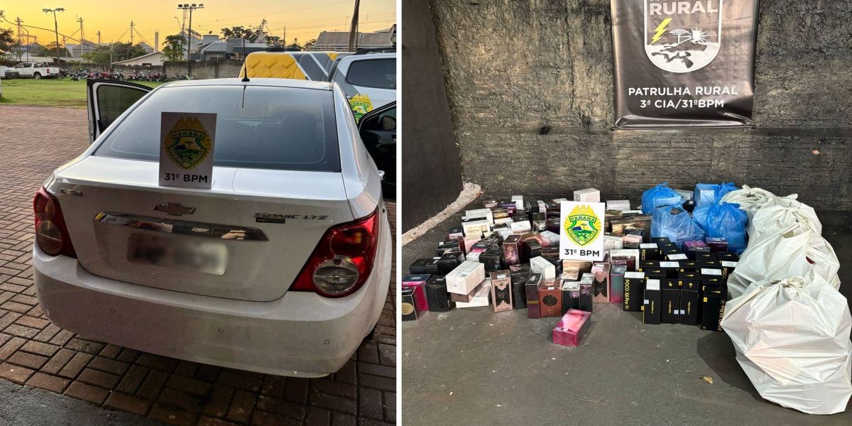 Descaminho: PM apreende eletrônicos e perfumes em Corbélia