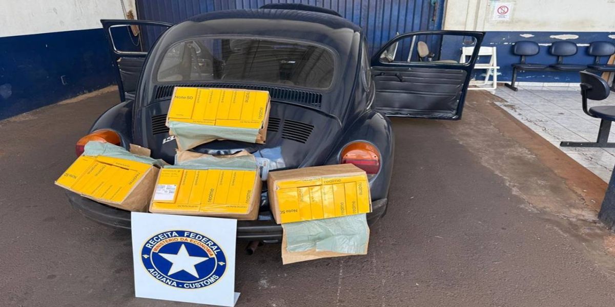 Fuscão recheado: Receita Federal apreende R$ 100 Mil em smartphones em Cascavel