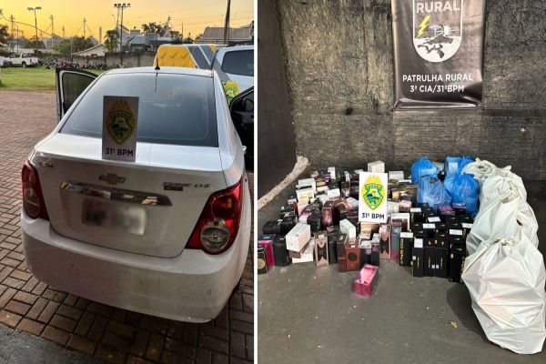 Descaminho: PM apreende eletrônicos e perfumes em Corbélia