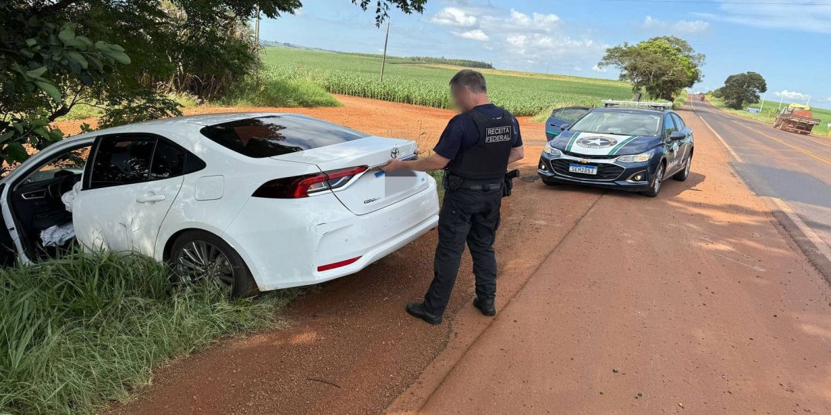 Receita Federal apreende carga de cigarros eletrônicos após perseguição e acidente na BR-369