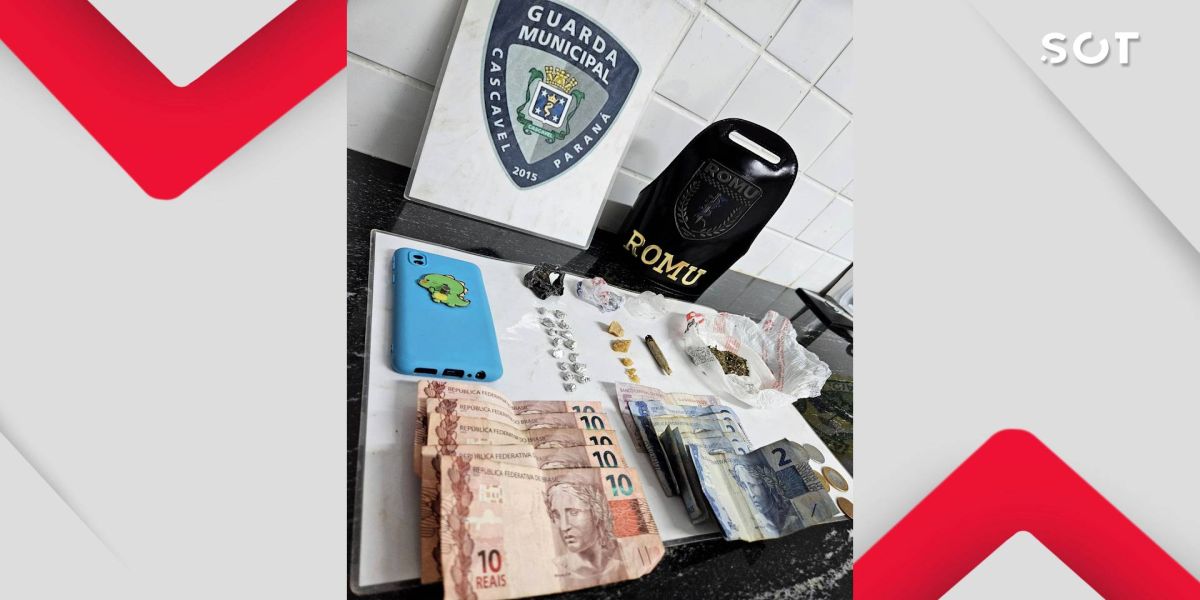 Guarda Municipal apreende drogas e detém três suspeitos na Praça Getúlio Vargas em Cascavel