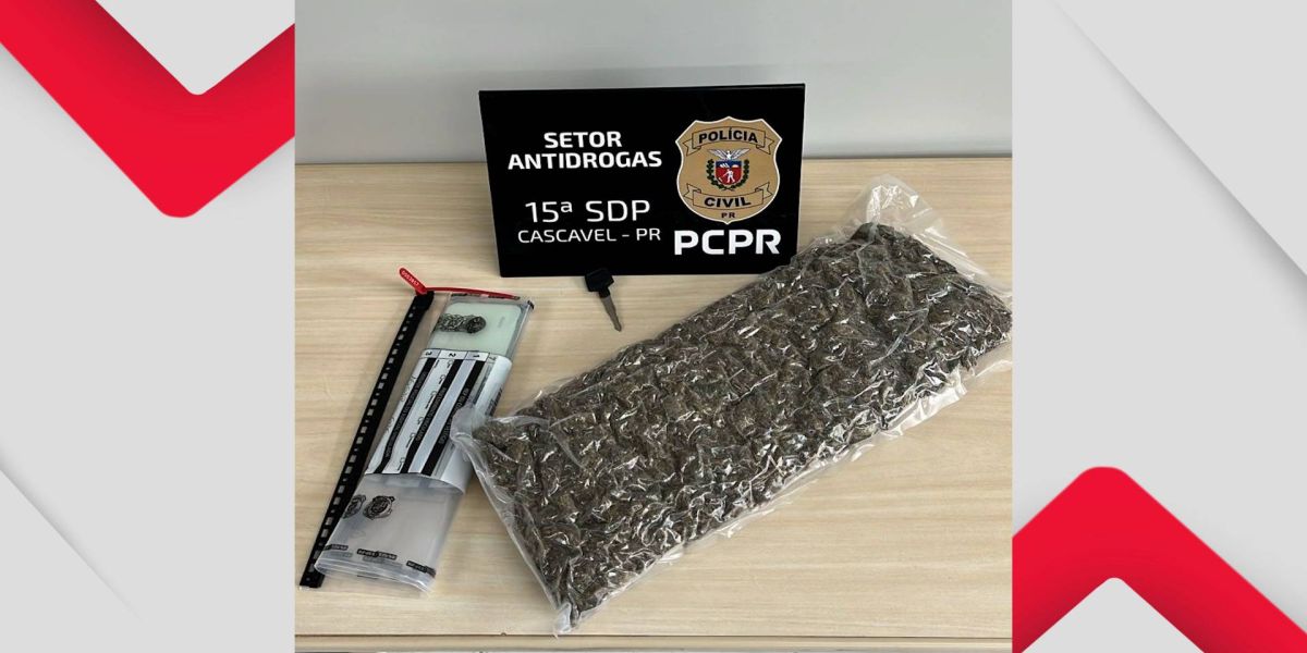Polícia Civil prende homem com quase um quilo de maconha no Bairro Country, em Cascavel
