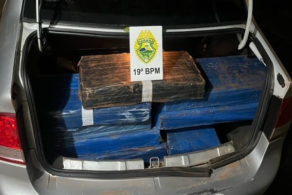 Ação da PM resulta na apreensão de 100 kg de maconha e dois presos em Diamante do Oeste