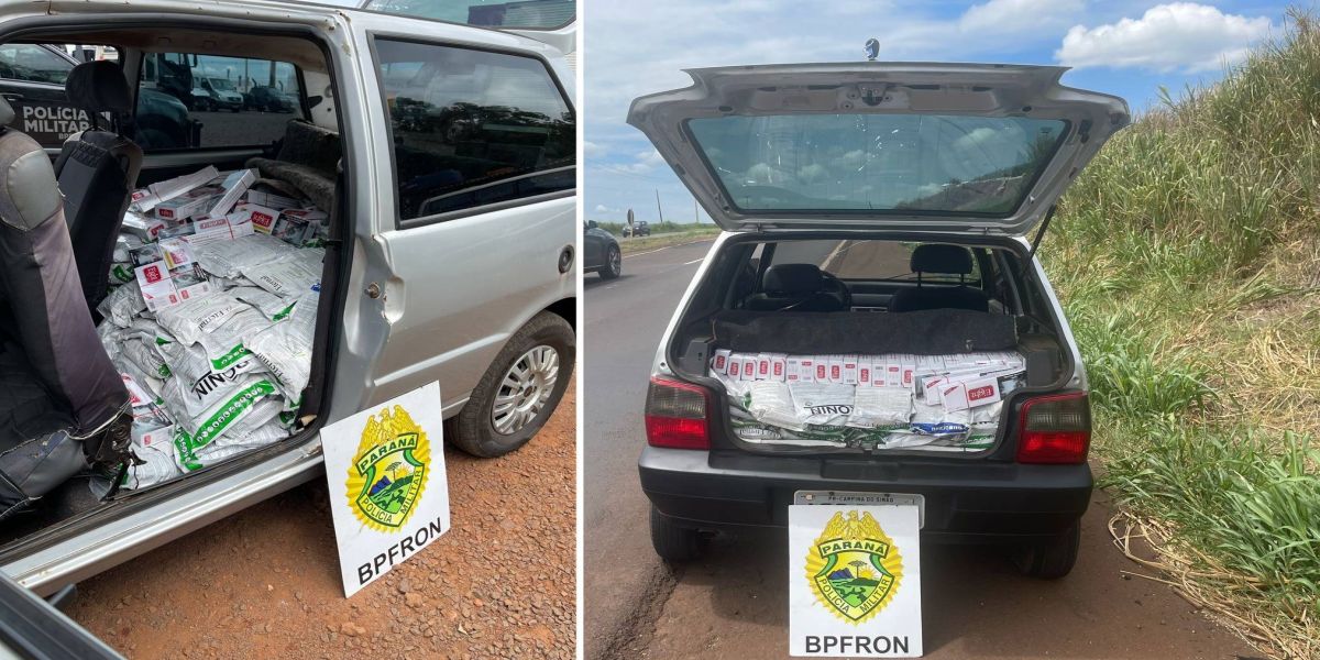 BPFRON apreende carga de agrotóxicos e cigarros em Toledo