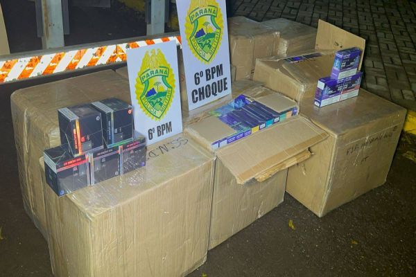 Sob Suspeita: Contrabando de cigarros eletrônicos leva à prisão de quatro em Cascavel