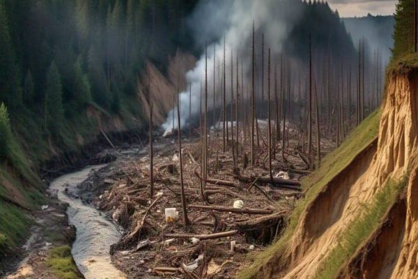 Imagem referente a notícia: MPPR determina ações imediatas para conter danos ambientais em Quedas do Iguaçu