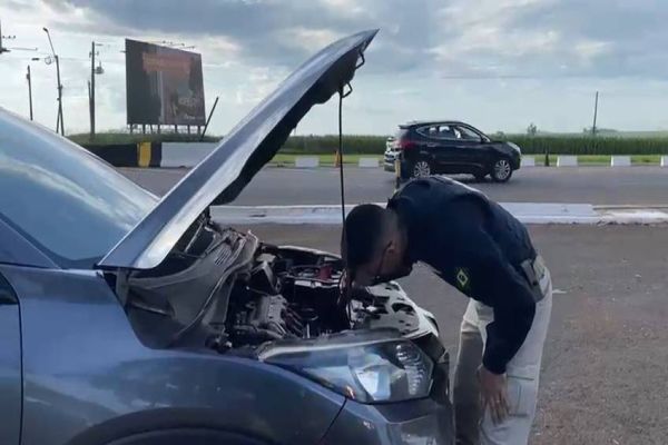 Imagem referente a notícia: PRF recupera veículo roubado a mais de um ano e prende dois suspeitos na BR-277
