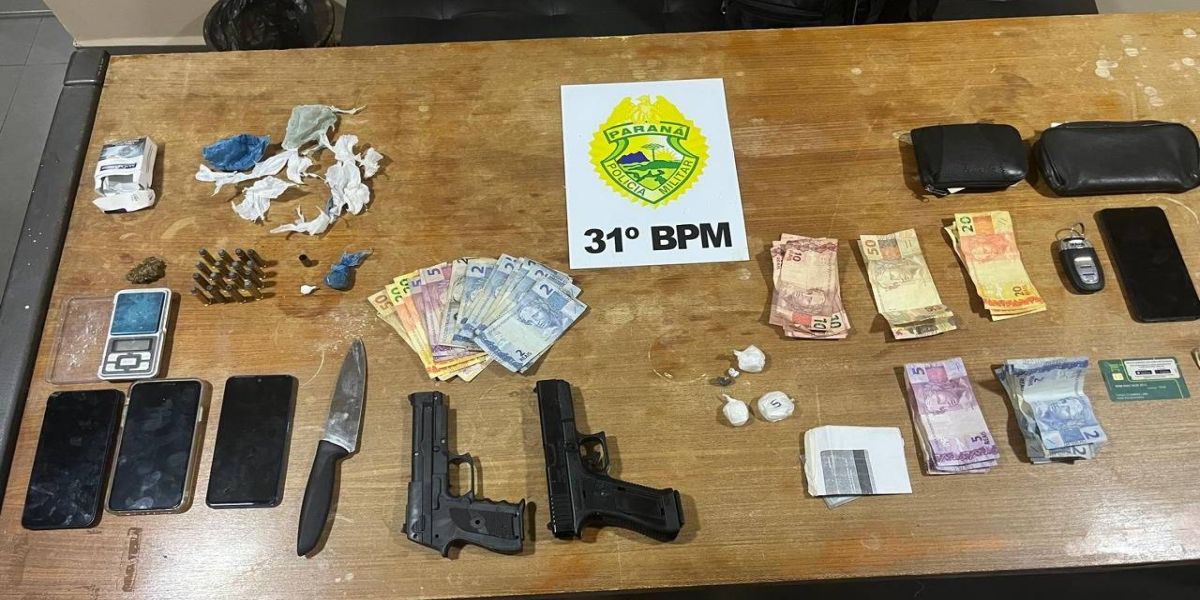 Trio é preso por tráfico de drogas e porte de munição de calibre restrito em Formosa do Oeste