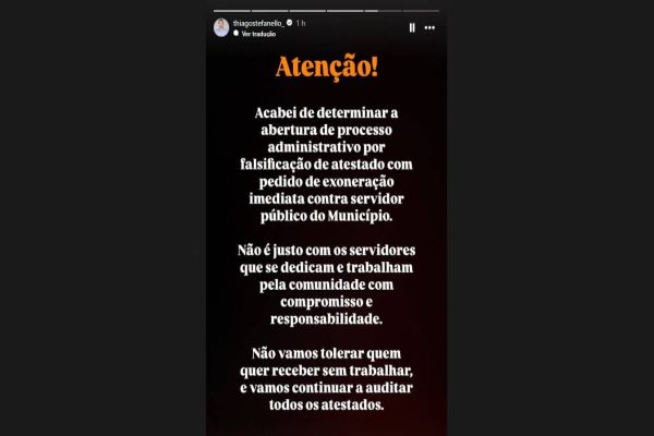 Servidor de Corbélia é investigado por suspeita de apresentar atestado médico falso