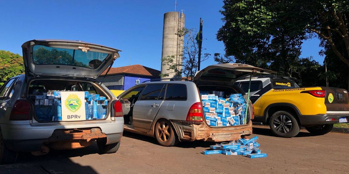 Polícia Rodoviária apreende 2.000 pacotes de cigarros contrabandeados em Brasilândia do Sul