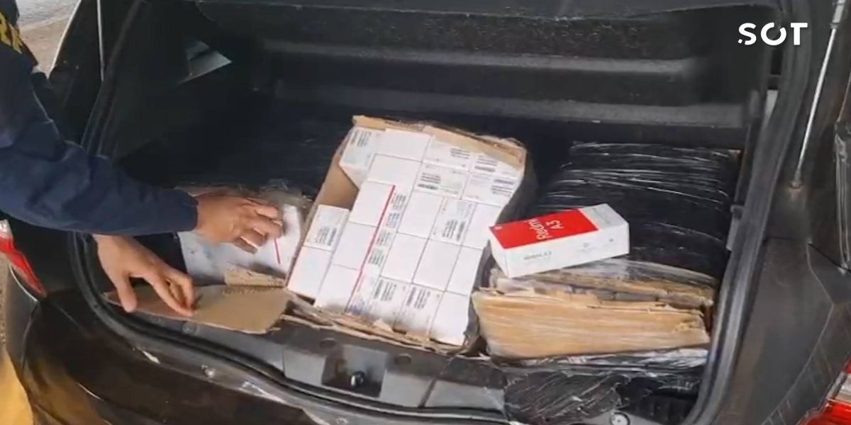 Carga de 150 celulares apreendida: Casal é flagrado pela PRF em Cascavel