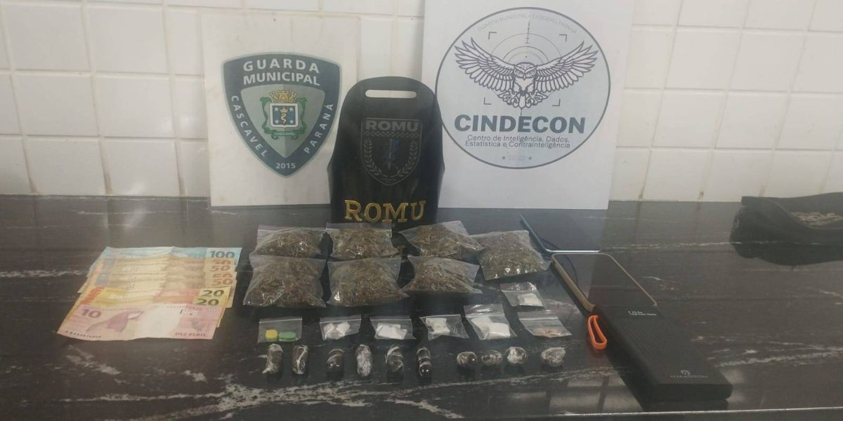 Jovem de 24 anos é preso com drogas e dinheiro em Cascavel