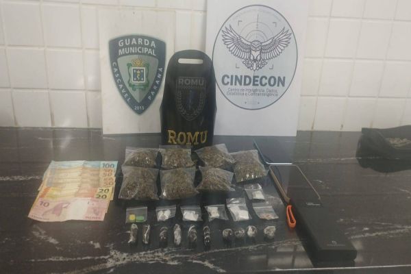Jovem de 24 anos é preso com drogas e dinheiro em Cascavel