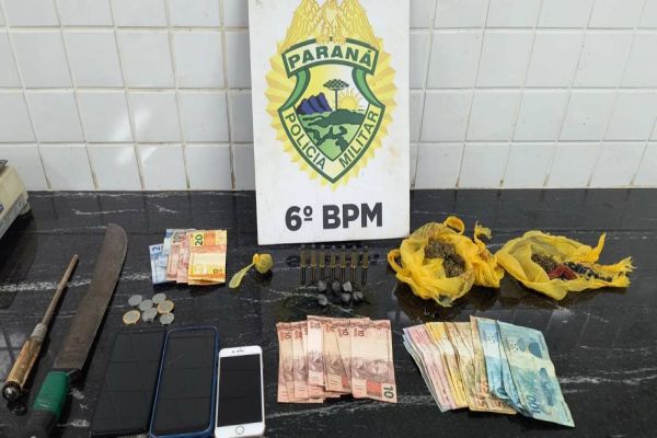 Operação policial em Cascavel resulta em três detidos e apreensão de drogas e munições