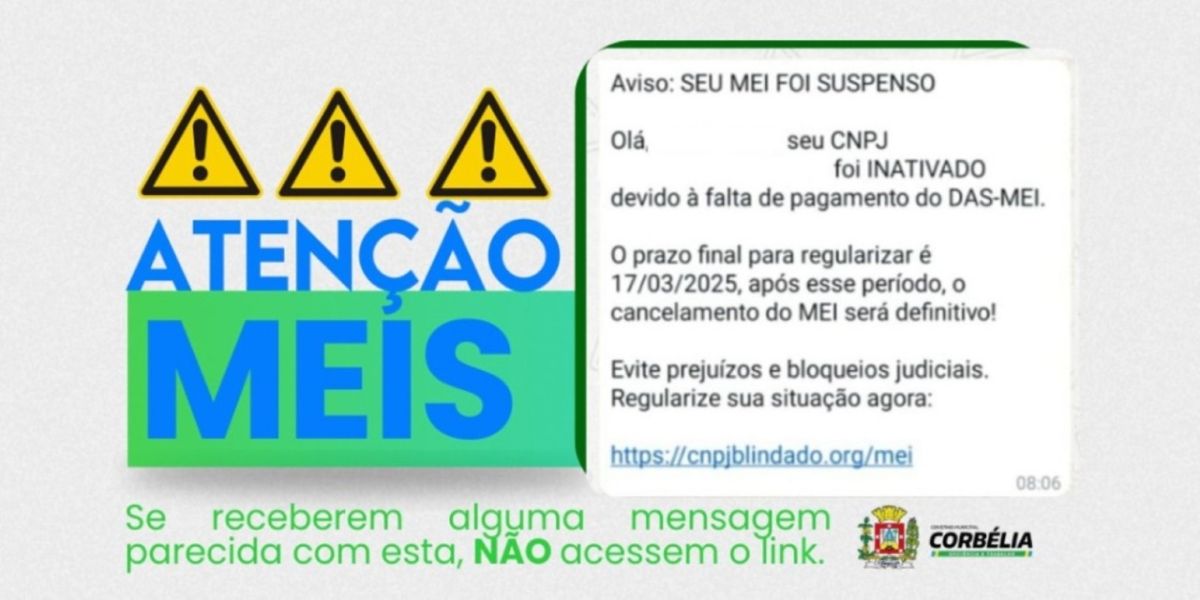 Sala do Empreendedor alerta MEIs sobre golpe em mensagens de WhatsApp