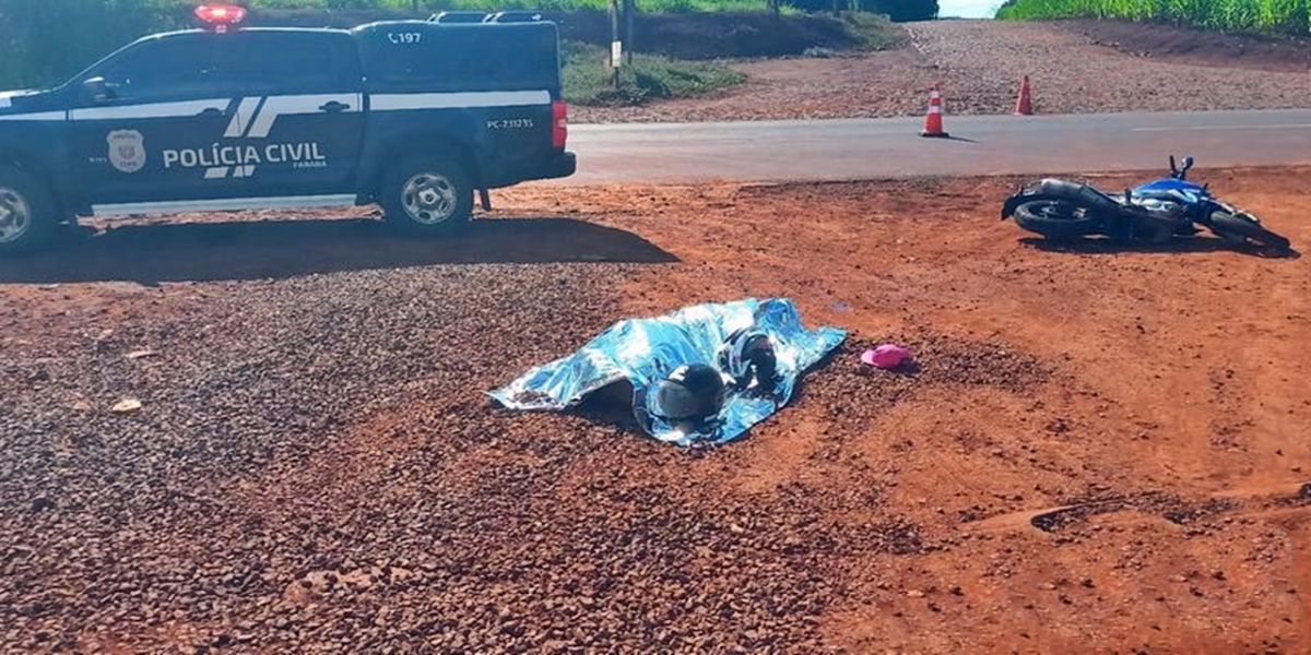 Motociclista morre em acidente na PR-182 entre Palotina e Rio Piquiri