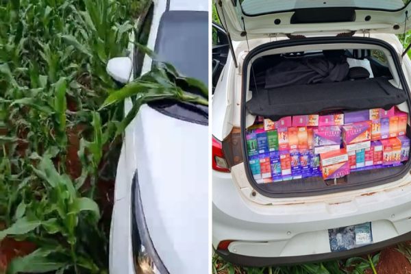 Condutor foge de fiscalização e abandona veículo carregado com cigarros eletrônicos na BR-369 em Cascavel