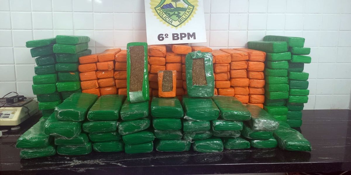 Casal é preso com mais de 100 kg de maconha na BR-277 em Cascavel