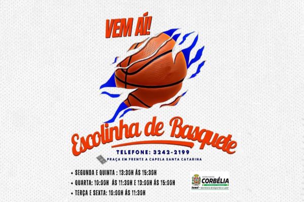 Corbélia abre inscrições para escolinha gratuita de basquete com vagas ilimitadas