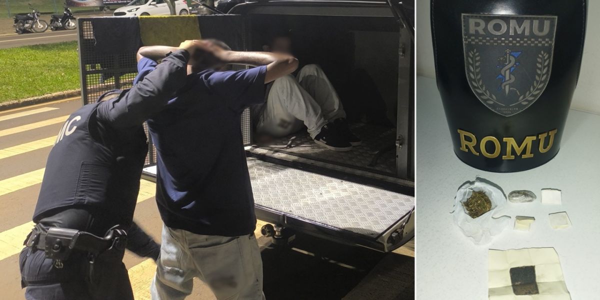 ROMU apreende adolescentes com drogas nas proximidades do Lago Municipal