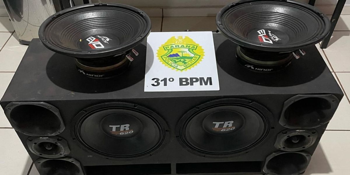 Som alto em plena madrugada resulta na apreensão de equipamento em Anahy