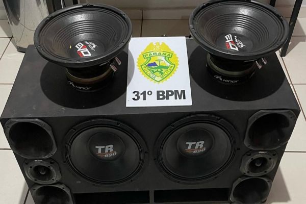 Som alto em plena madrugada resulta na apreensão de equipamento em Anahy