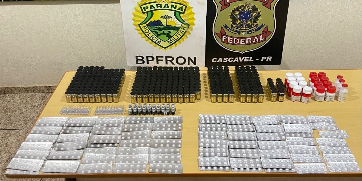 BPFRON intercepta mala com anabolizantes em ônibus interestadual em Cascavel