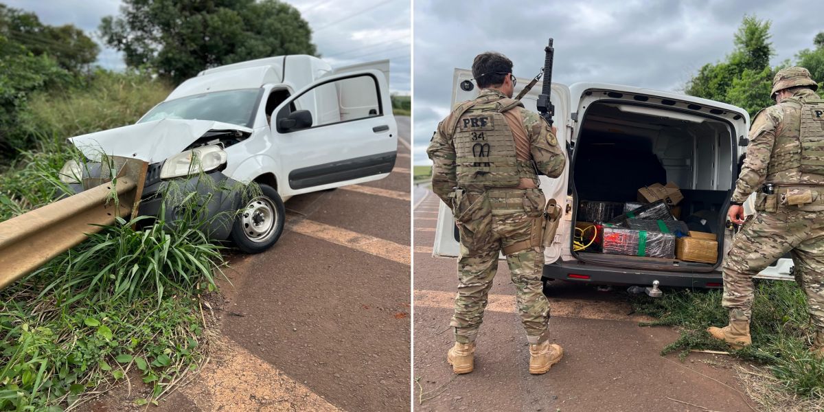 Após perseguição na BR-163, PRF apreende mais de 200 Kg de maconha em Cascavel