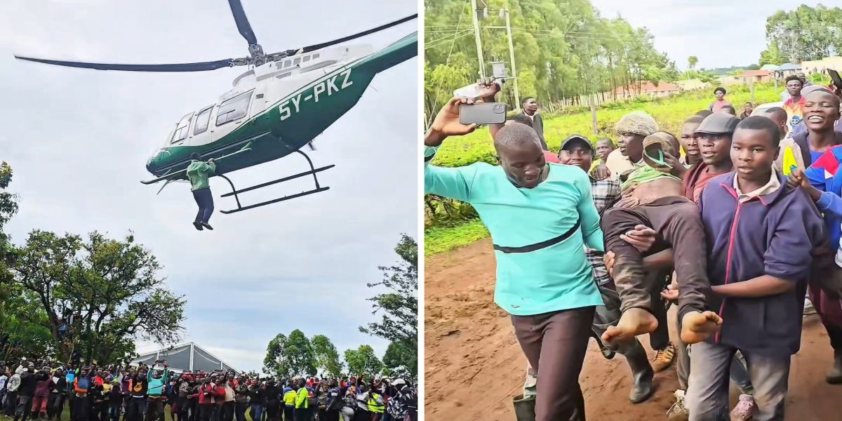 Homem se agarra a helicóptero em casamento de luxo e é preso após pouso de emergência