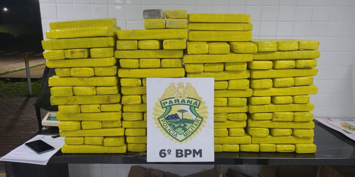 Menor é apreendido com 149 kg de maconha em carro de aplicativo no Bairro Esmeralda