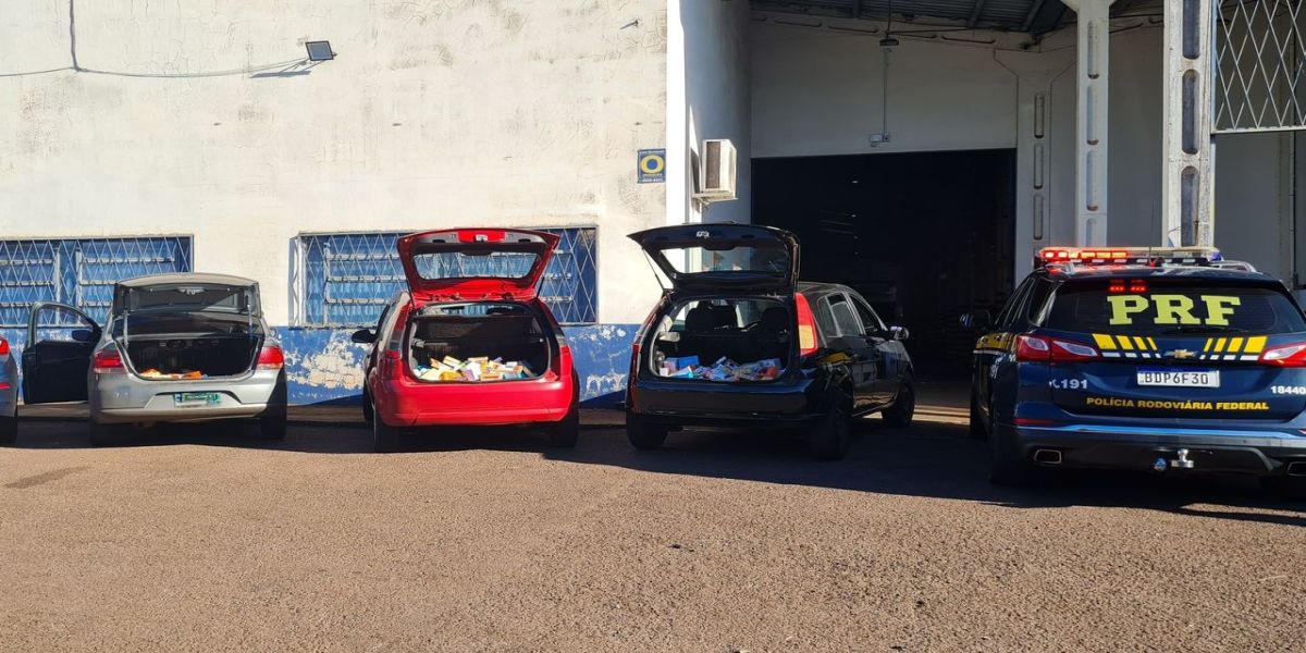 PRF e Receita Federal interceptam comboio com eletrônicos ilegais em Cascavel