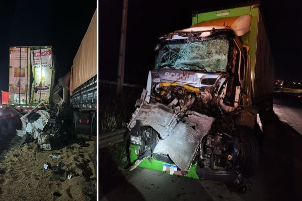 Falha nos freios causa engavetamento com morte e dois feridos na BR 376, em Ponta Grossa