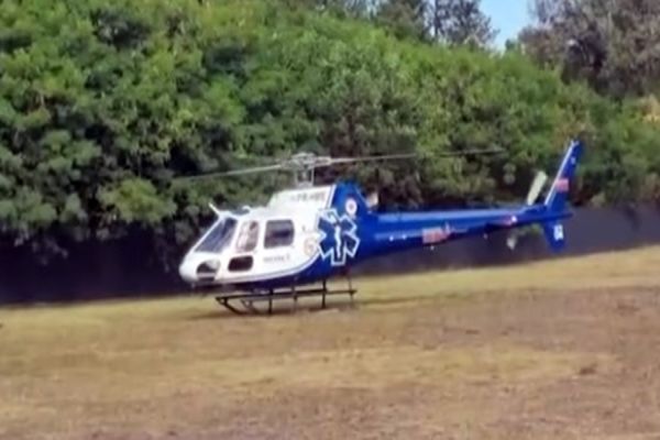 Idoso com AVC é resgatado de helicóptero em Jesuítas