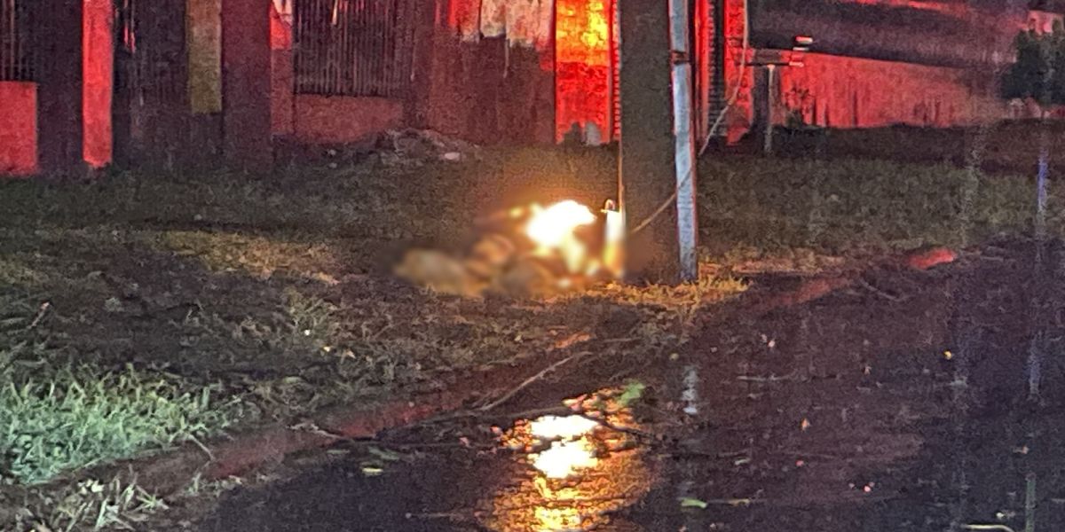 Homem morre eletrocutado ao verificar fio caído na Rua Haiti no Bairro Brasília, em Cascavel